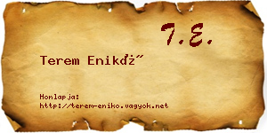 Terem Enikő névjegykártya